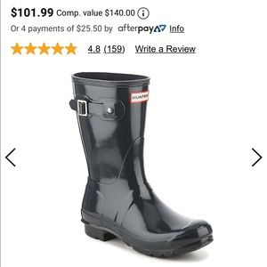 Short Hunter gloss boots